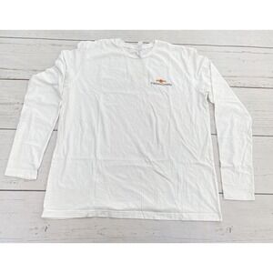 Next Level With Logo Fontana Candida Size Medium Men's White Long Sleeve T-shirt